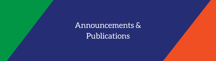 Announcements and publications
