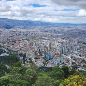 Bird's eye view of Bogota, Colombia